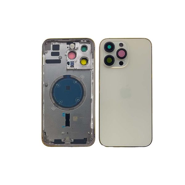 Компанія iCracked. Корпус iPhone 14 Pro Max в зборі Gold з тримачем SIM, кнопками, магнітами та сіткою EU НФ-00001563 фото