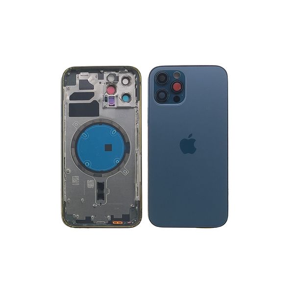 Компанія iCracked. Корпус iPhone 12 Pro в зборі Blue з тримачем SIM, кнопками, магнітами та сіткою US НФ-00001418 фото
