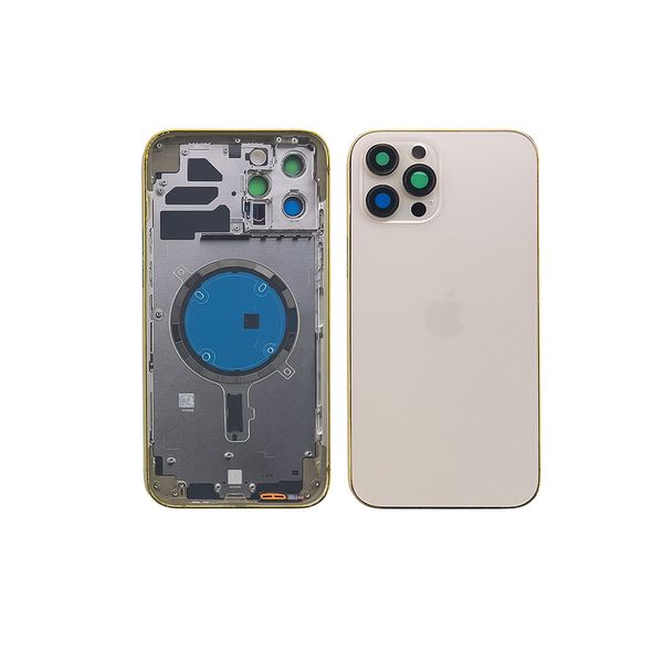 Компанія iCracked. Корпус iPhone 12 Pro Max в зборі Gold з тримачем SIM, кнопками, магнітами та сіткою US НФ-00001423 фото