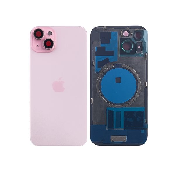 Компанія iCracked. Задня кришка корпусу iPhone 15 Pink, звичайний виріз в зборі зі склом камери НФ-00001915 фото