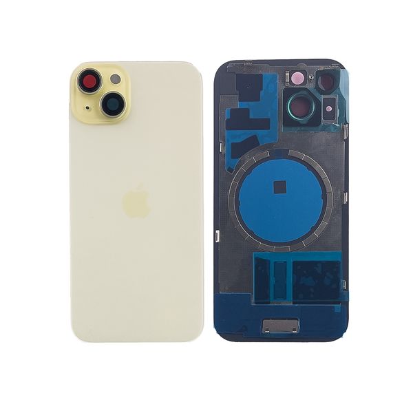 Компанія iCracked. Задня кришка корпусу iPhone 15 Yellow, звичайний виріз в зборі зі склом камери НФ-00001916 фото