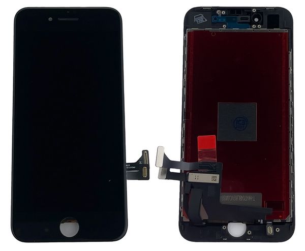 Компанія iCracked. Дисплей (екран) Apple iPhone 8 з тачскріном та рамкою, AAA, чорний НФ-00000046 фото