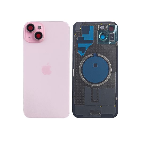 Компанія iCracked. Задня кришка корпусу iPhone 15 Plus Pink, звичайний виріз в зборі зі склом камери НФ-00001923 фото
