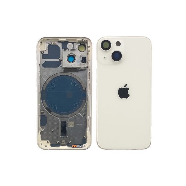 Компанія iCracked. Корпус iPhone 13 Mini в зборі White з тримачем SIM, кнопками, магнітами та сіткою US НФ-00001434 фото