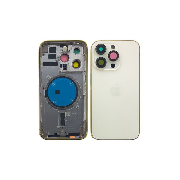 Компанія iCracked. Корпус iPhone 14 Pro в зборі Gold з тримачем SIM, кнопками, магнітами та сіткою EU НФ-00001557 фото
