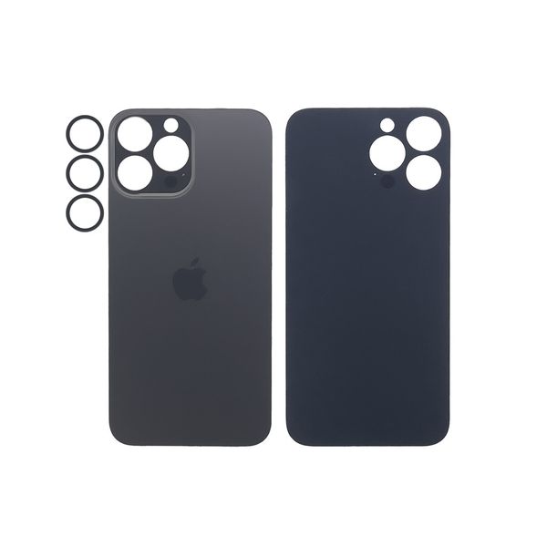 Компанія iCracked. Задня кришка корпусу iPhone 12 Pro Max Black, звичайний виріз та кільце камери НФ-00000975 фото