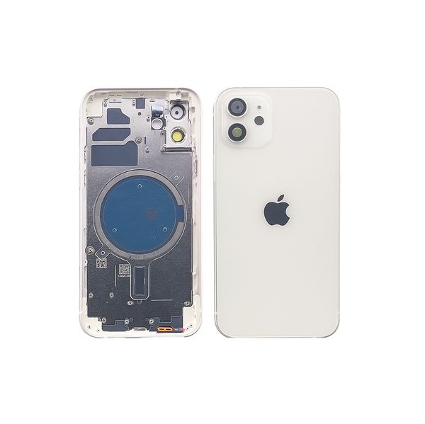 Компанія iCracked. Корпус iPhone 12 в зборі White з тримачем SIM, кнопками, магнітами та сіткою US НФ-00001410 фото