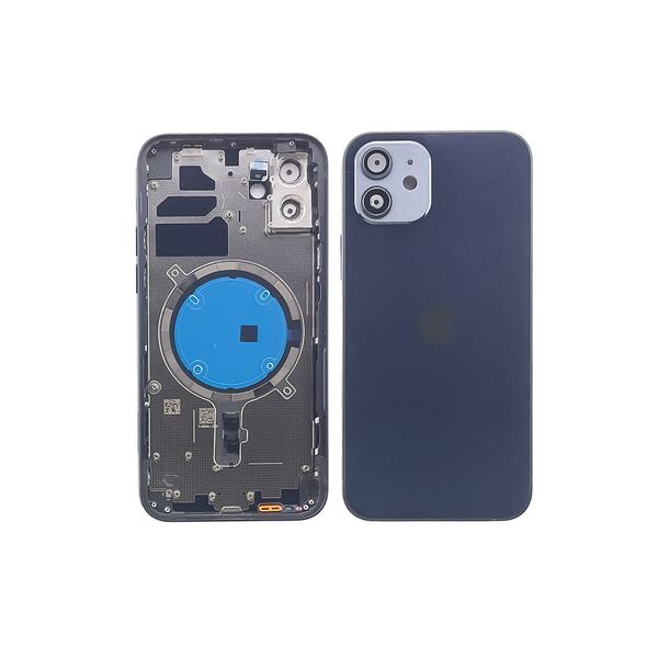 Компанія iCracked. Корпус iPhone 12 в зборі Midnight з тримачем SIM, кнопками, магнітами та сіткою US НФ-00001405 фото