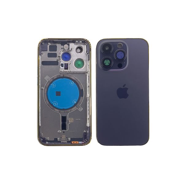 Компанія iCracked. Корпус iPhone 14 Pro в зборі Deep Purple з тримачем SIM, кнопками, магнітами та сіткою EU НФ-00001559 фото