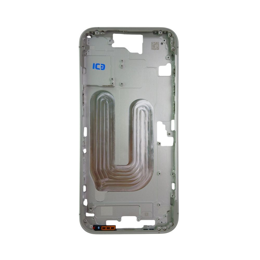 Компанія iCracked. Рамка корпуса iPhone 16 Plus White з тримачем SIM, кнопками та сіткою EU НФ-00003031 фото