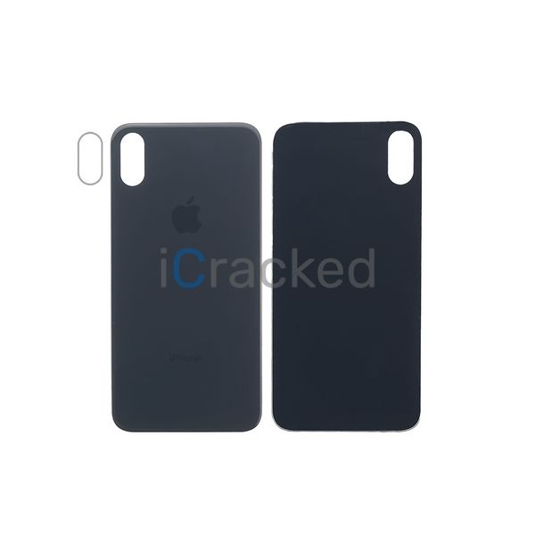 Компанія iCracked. Задняя крышка корпуса iPhone X Black, обычный вырез и кольцо камеры НФ-00000626 фото