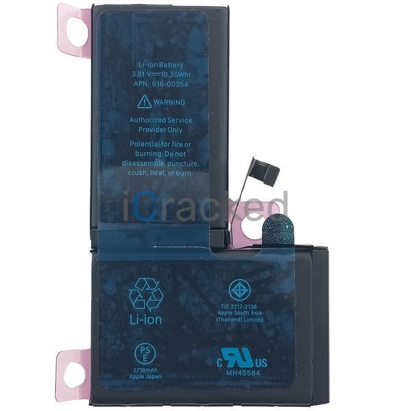 Компанія iCracked. Аккумулятор (батарея) для iPhone X с контроллером, 2716 mAh, с лого НФ-00000547 фото