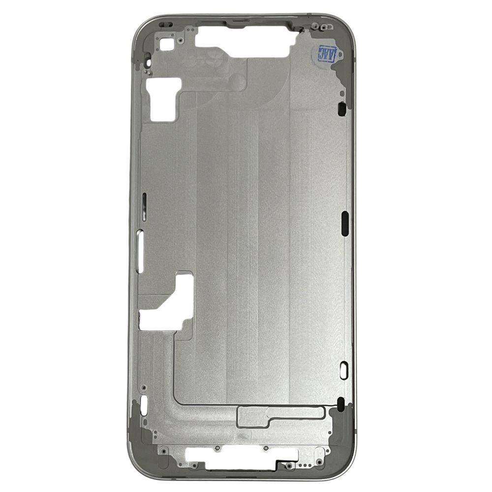 Компанія iCracked. Рамка корпусу iPhone 16 White з тримачем SIM, кнопками та сіткою EU НФ-00003456 фото