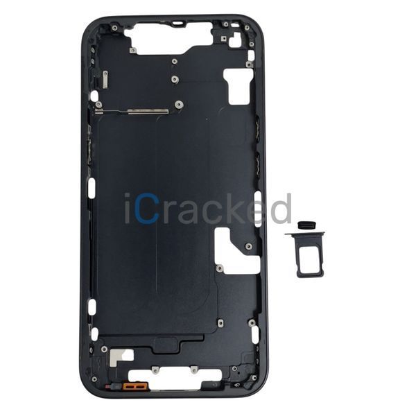Компанія iCracked. Корпус iPhone 14 Midnight з тримачем SIM, кнопками та сіткою EU НФ-00001873 фото