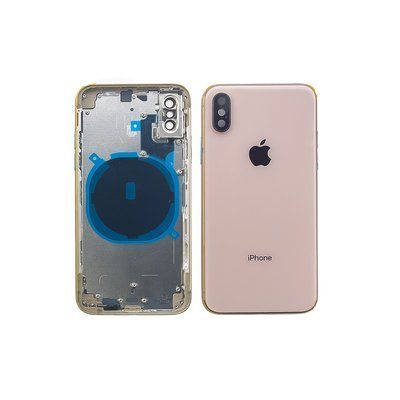 Компанія iCracked. Корпус iPhone XS в сборе Gold с держателем SIM, кнопками и сеткой НФ-00000817 фото