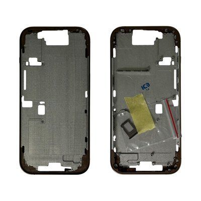 Компанія iCracked. Рамка корпуса iPhone 16 Pro в зборі Desert(GOLD) Titanium з кнопками, магнітами та сіткою EU + кнопка Camera Control НФ-00003679 фото