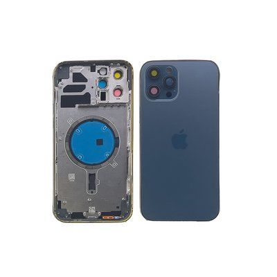 Компанія iCracked. Корпус iPhone 12 Pro Max в сборе Blue с держателем SIM, кнопками, магнитами и сеткой EU НФ-00000946 фото