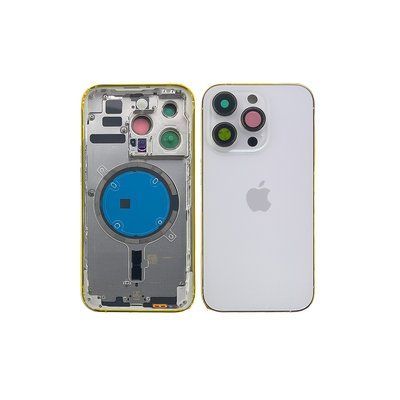 Компанія iCracked. Корпус iPhone 14 Pro в сборе Starlight с держателем SIM, кнопками, магнитами и сеткой EU НФ-00001555 фото