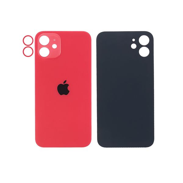 Компанія iCracked. Задняя крышка корпуса iPhone 12 Mini Red, обычный вырез и кольцо камеры НФ-00001596 фото