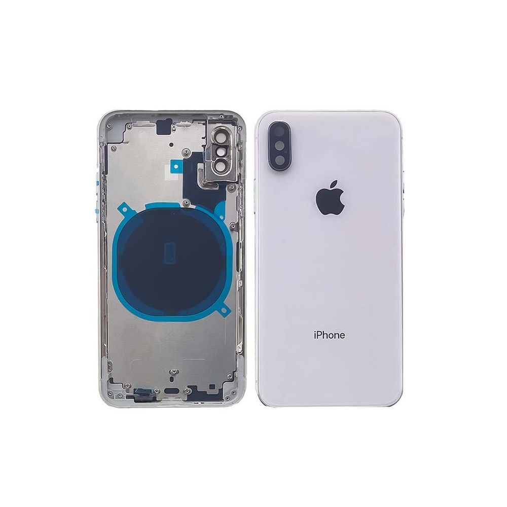 Компанія iCracked. Корпус iPhone XS в зборі White з тримачем SIM, кнопками та сіткою НФ-00000637 фото