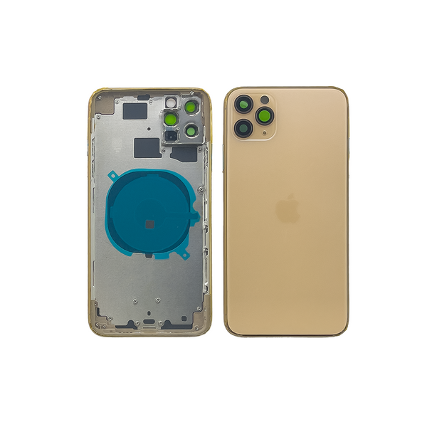 Компанія iCracked. Корпус iPhone 11 Pro Max в зборі Gold з тримачем SIM, кнопками та сіткою НФ-00000632 фото