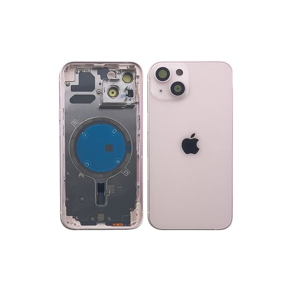 Компанія iCracked. Корпус iPhone 13 в сборе Pink с держателем SIM, кнопками, магнитами и сеткой US НФ-00001428 фото