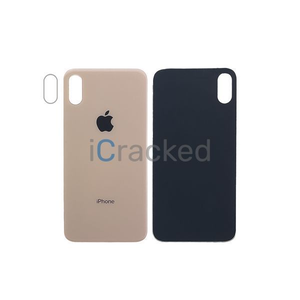 Задняя крышка корпуса iPhone XS Gold, обычный вырез и кольцо камеры НФ-00001276 фото Компанія iCracked. Задняя крышка корпуса iPhone XS Gold, обычный вырез и кольцо камеры НФ-00001276 фото
