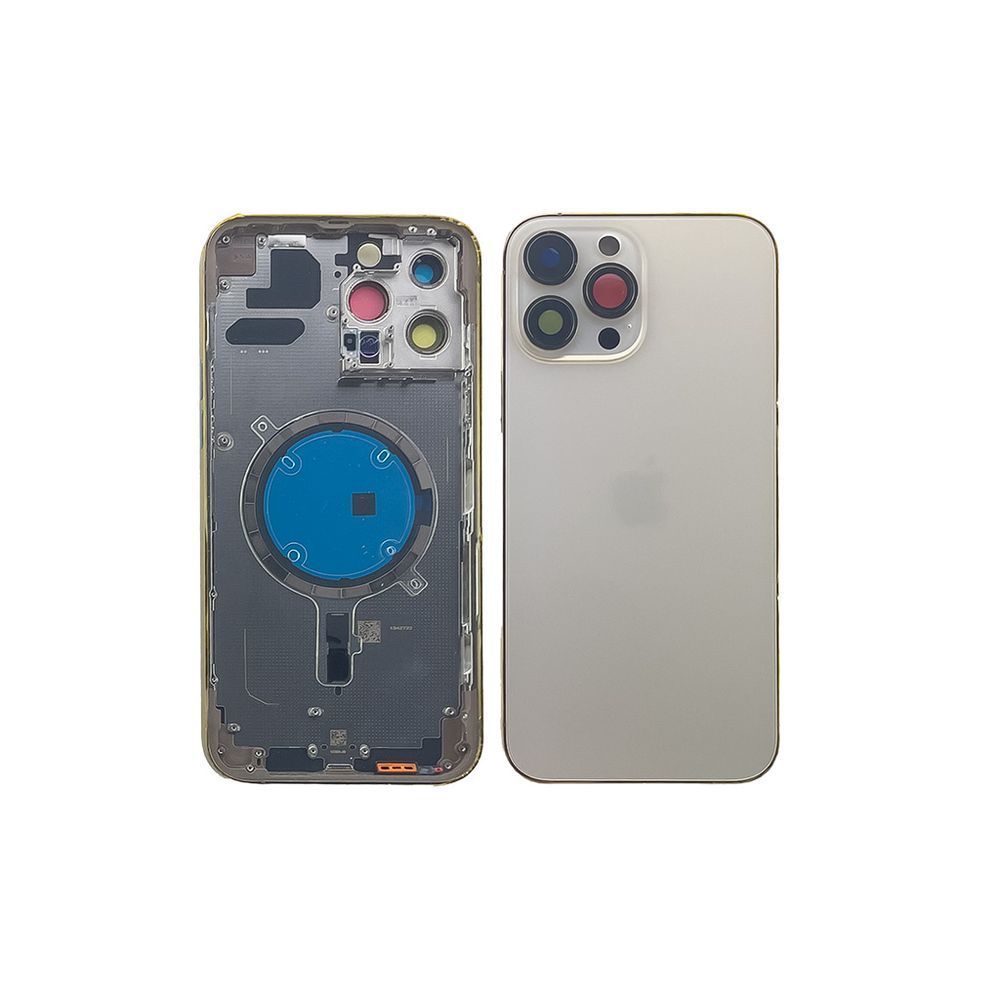 Компанія iCracked. Корпус iPhone 13 Pro Max в зборі Gold з тримачем SIM, кнопками, магнітами та сіткою US НФ-00001442 фото