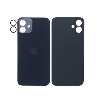 Компанія iCracked. Задня кришка корпусу iPhone 12 Mini Midnight, звичайний виріз та кільце камери НФ-00000567 фото