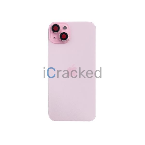 Компанія iCracked. Задня кришка корпусу iPhone 15 Plus Pink, звичайний виріз в зборі зі склом камери НФ-00001923 фото