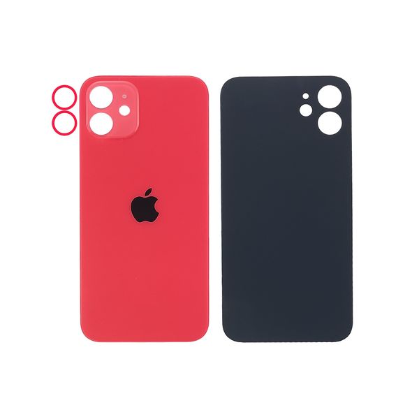 Компанія iCracked. Задня кришка корпусу iPhone 12 Red, звичайний виріз та кільце камери НФ-00000575 фото