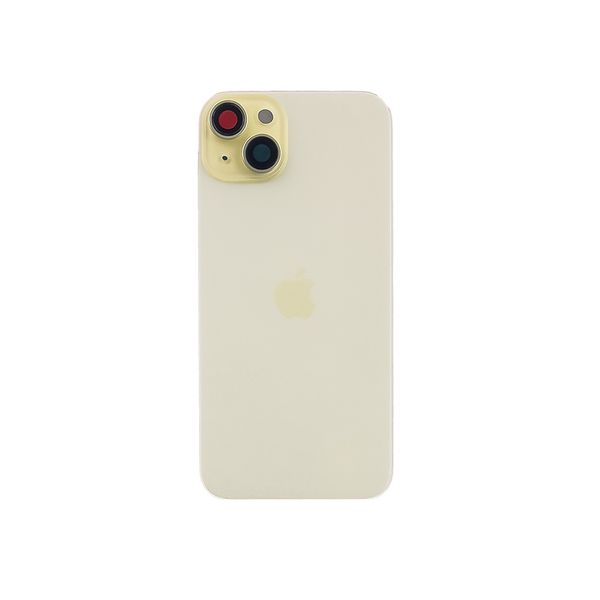 Компанія iCracked. Задняя крышка корпуса iPhone 15 Plus Yellow, обычный вырез в сборе со стеклом камеры НФ-00001924 фото