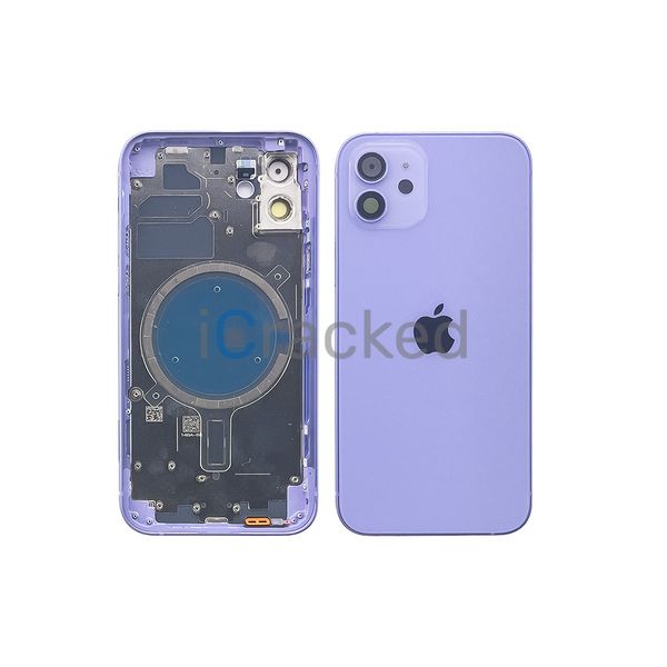 Компанія iCracked. Корпус iPhone 12 в сборе Purple с держателем SIM, кнопками, магнитами и сеткой US НФ-00001408 фото