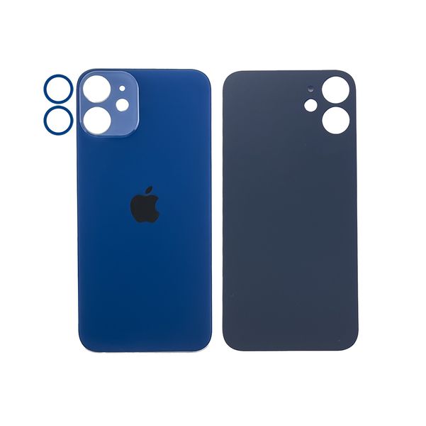 Компанія iCracked. Задняя крышка корпуса iPhone 12 Blue, обычный вырез и кольцо камеры НФ-00000579 фото