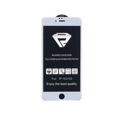 Компанія iCracked. Захисне скло 10D Full Glue Protect для Apple iPhone 6/6S White НФ-00000528 фото