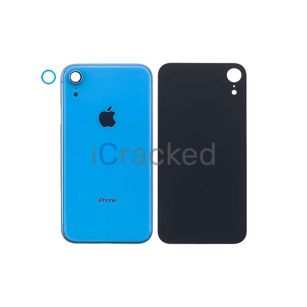 Компанія iCracked. Задняя крышка корпуса iPhone XR Blue, обычный вырез в сборе со стеклом камеры НФ-00001803 фото