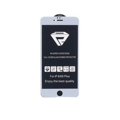 Компанія iCracked. Захисне скло 10D Full Glue Protect для Apple iPhone 6/6S Plus White НФ-00000529 фото