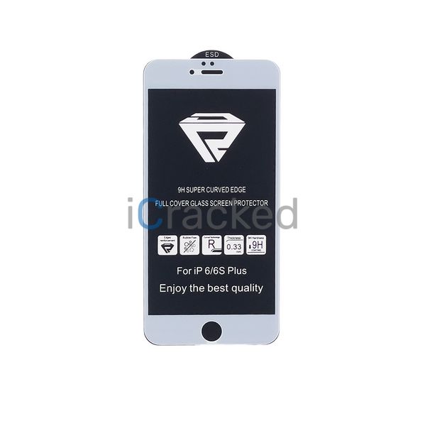 Компанія iCracked. Защитное стекло 10D Full Glue Protect для iPhone 6/6S Plus White НФ-00000529 фото