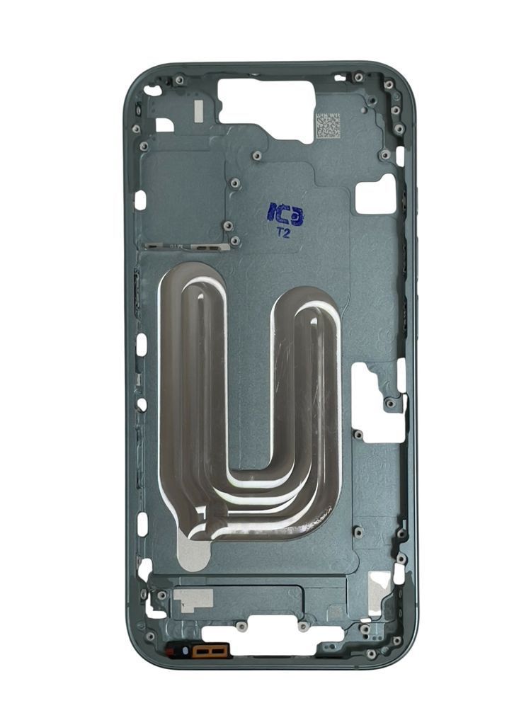 Компанія iCracked. Рамка корпусу iPhone 16 Green (Teal) з тримачем SIM, кнопками та сіткою EU НФ-00003009 фото