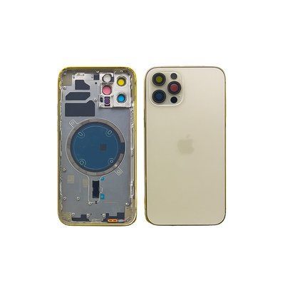 Компанія iCracked. Корпус iPhone 12 Pro Max в сборе Gold с держателем SIM, кнопками, магнитами и сеткой EU НФ-00000948 фото