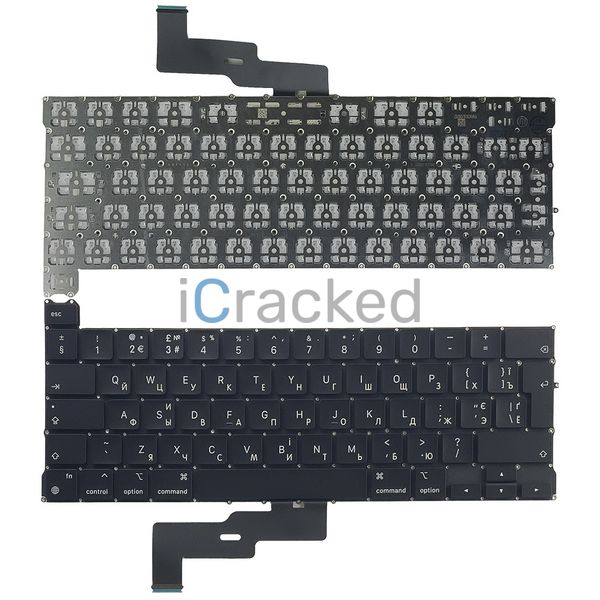 Компанія iCracked. Клавиатура MacBook Pro 13" A2338 (2018-2020) UA/EN/RU, вертикальный Enter, Original НФ-00001066 фото