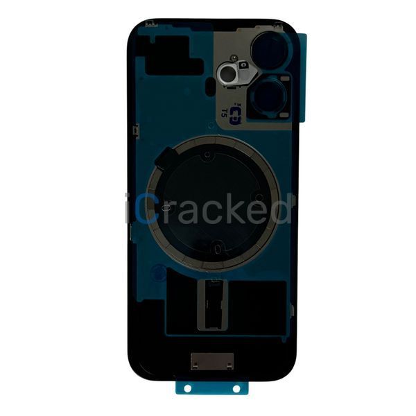 Компанія iCracked. Задня кришка корпусу iPhone 16 Black, звичайний виріз в зборі зі склом камери НФ-00002697 фото