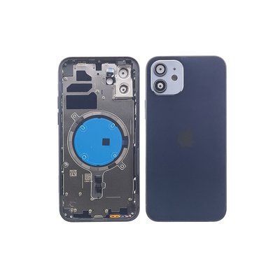 Компанія iCracked. Корпус iPhone 12 в сборе Midnight с держателем SIM, кнопками, магнитами и сеткой EU НФ-00000936 фото