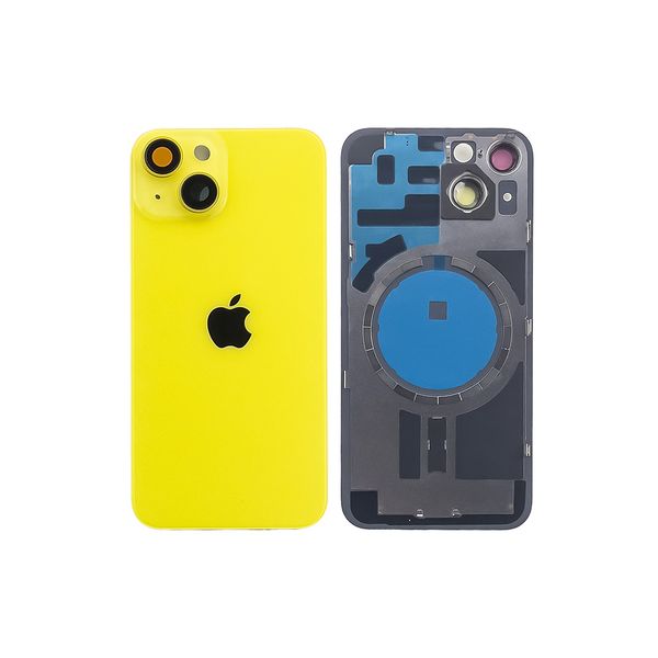 Компанія iCracked. Задня кришка корпусу iPhone 14 Yellow, звичайний виріз в зборі зі склом камери НФ-00001815 фото