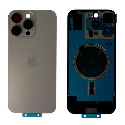 Компанія iCracked. Задня кришка корпусу iPhone 16 Pro Max Desert (GOLD) Titanium, звичайний виріз в зборі зі склом камери НФ-00002714 фото