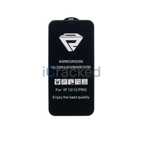 Компанія iCracked. Защитное стекло 10D Full Glue Protect для Apple iPhone 12/12 Pro НФ-00000526 фото