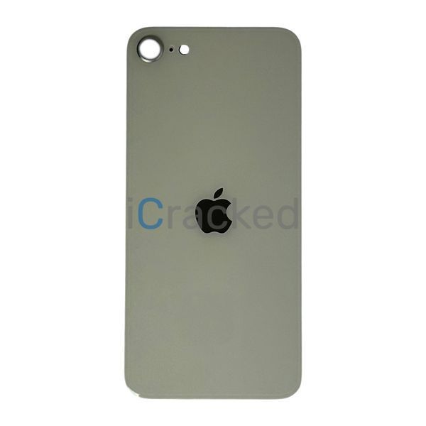 Компанія iCracked. Задня кришка корпусу iPhone SE 3 Starlight, звичайний виріз і кільце камери НФ-00002839 фото