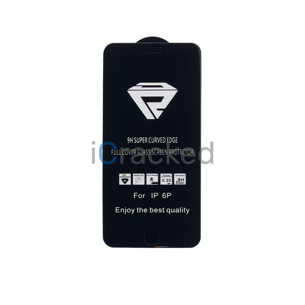 Компанія iCracked. Защитное стекло 10D Full Glue Protect для iPhone 6/6S Plus Black НФ-00000530 фото