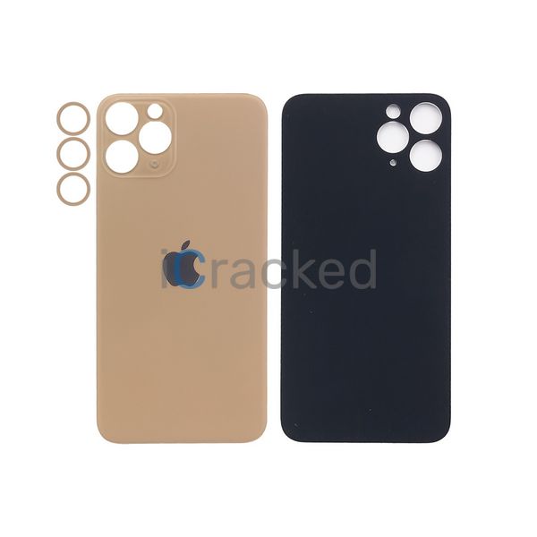 Компанія iCracked. Задня кришка корпусу iPhone 11 Pro Gold, звичайний виріз та кільце камери НФ-00000606 фото