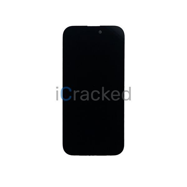 Компанія iCracked. Задня кришка корпусу iPhone 15 Pro Black Titanium, звичайний виріз в зборі зі склом камери FLEX НФ-00002040 фото